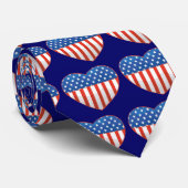 Patriotische Herz-Krawatte Krawatte (Gerollt)