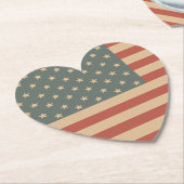 Patriotische Herzpapiere Untersetzer (angewinkelt)