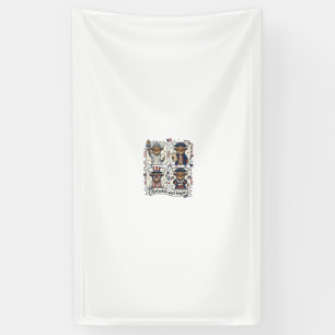 Patriotische Highland-Kuh Rot Weiß und Boujee Banner
