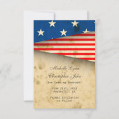 Patriotische Hochzeit der US-Flagge Save the Date Einladung (Rückseite)