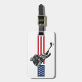 Patriotische Hockey Design-Gepäckmarken Gepäckanhänger (Vorderseite vertikal)
