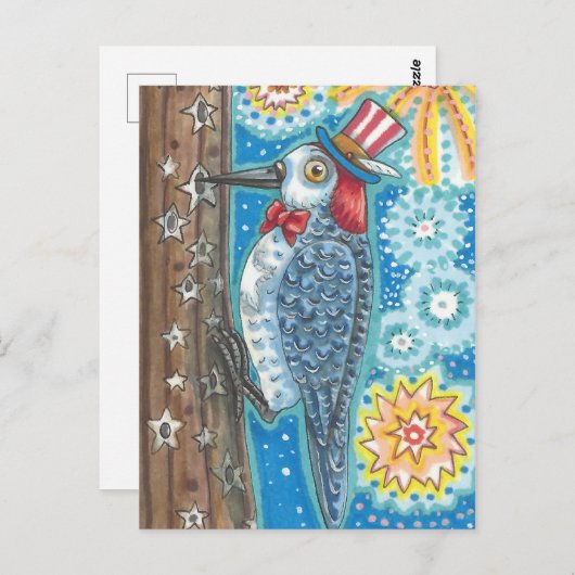 PATRIOTISCHE HOLZKARTE, KARTENKARTE POSTKARTE (Vorne/Hinten)