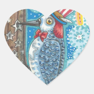 PATRIOTISCHE HOLZKARTE UND KABELKARTEN *Blatt Herz-Aufkleber