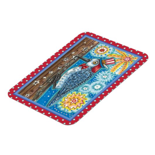 PATRIOTISCHE HOLZKARTEN, 4. JULI MAGNET (Linke Seite)