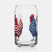 Patriotische Hühner Dosenglas (Rechts)