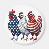 Patriotische Hühner Magnet (Vorne)