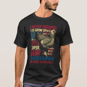 Patriotische Hühner-Mutter T-Shirt
