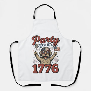 Patriotische Hund Party wie Es ist 1776 Vintage-Sh Schürze