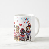 Patriotische Hunde Kaffeetasse (VorderseiteRechts)