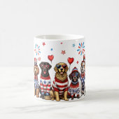 Patriotische Hunde Kaffeetasse (Mittel)