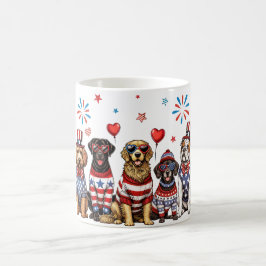Patriotische Hunde Kaffeetasse