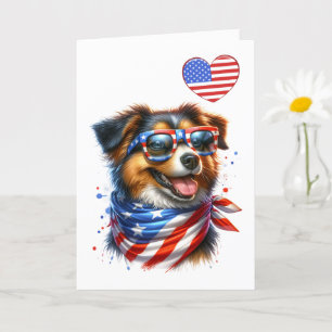 Patriotische Hundekarte Karte