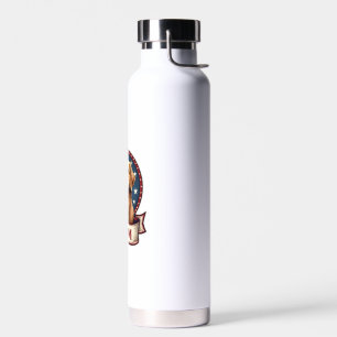 Patriotische Hundemutter Golden Retriever Vintage  Trinkflasche
