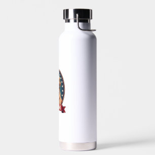 Patriotische Hundemutter Golden Retriever Vintage  Trinkflasche