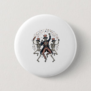 Patriotische Hundeparty wie ein Vintage-1776 Button