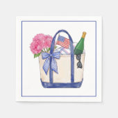 Patriotische Hydrangeas Americana Picknick  Serviette (Vorderseite)