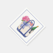 Patriotische Hydrangeas Americana Picknick  Serviette (Ecke)