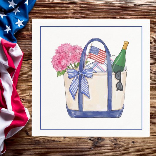 Patriotische Hydrangeas Americana Picknick  Serviette