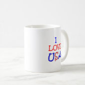 Patriotische i-Liebe USA Kaffeetasse (VorderseiteRechts)