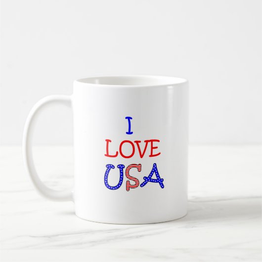 Patriotische i-Liebe USA Kaffeetasse (Links)