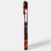 Patriotische Imitate Leather Case-Mate iPhone Hülle (Rückseite / Links)