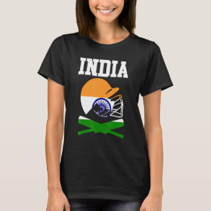 Patriotische Indische Cricket-Spieler Cricketspiel T-Shirt