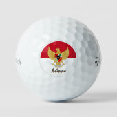 Patriotische indonesische Flag Golf Balls, Indones Golfball (Vorderseite)