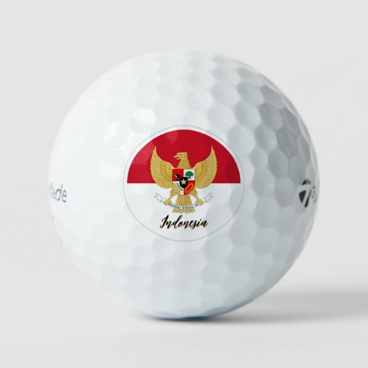 Patriotische indonesische Flag Golf Balls, Indones Golfball (Vorderseite)