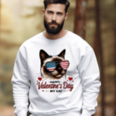 Patriotische Infektion: Valentinstag Katze Sweatshirt