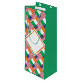 Patriotische Irish American Fags Geschenktüte Für Weinflaschen (Rückseite Schrägansicht)