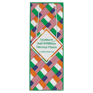 Patriotische Irish American Fags Geschenktüte Für Weinflaschen
