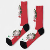 Patriotische italienische Flagge, Nachhaltige Ital Socken (Linkes Detail)