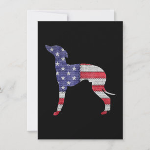 patriotische italienische Windhund-amerikanische F Dankeskarte