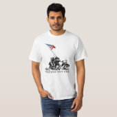 Patriotische Iwojima-Flagge-Freiheit WWII T-Shirt (Vorne ganz)