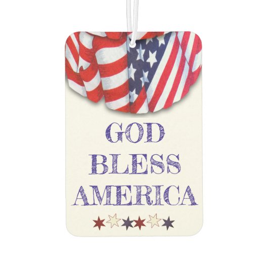 Patriotische Jagd Gott segne Amerika Vorlage Autolufterfrischer (Rückseite)