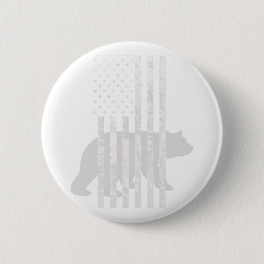 Patriotische Jagdbärenjäger Button (Vorderseite)