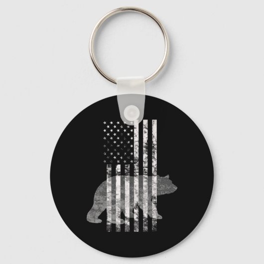 Patriotische Jagdbärenjäger Schlüsselanhänger (Vorderseite)