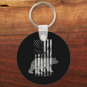 Patriotische Jagdbärenjäger Schlüsselanhänger (Vorderseite)