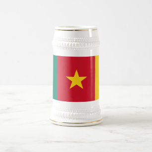 Patriotische Kamerun-Flagge Bierglas