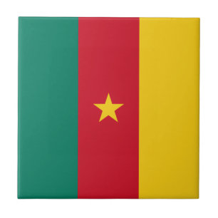 Patriotische Kamerun-Flagge Fliese