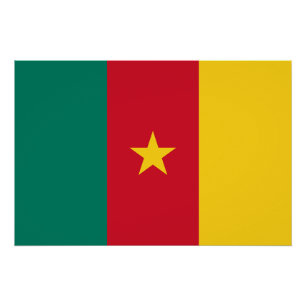 Patriotische Kamerun-Flagge Poster