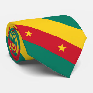 Patriotische Kamerun-Flagge Schlips Krawatte