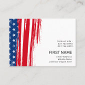 Patriotische Kampagne der amerikanischen Flagge - Visitenkarte (Rückseite)