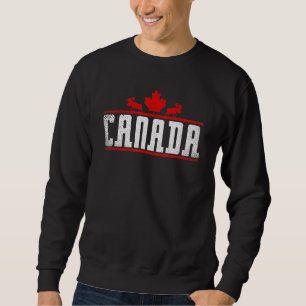 Patriotische kanadische Ahornleaf Land Elche Kanad Sweatshirt