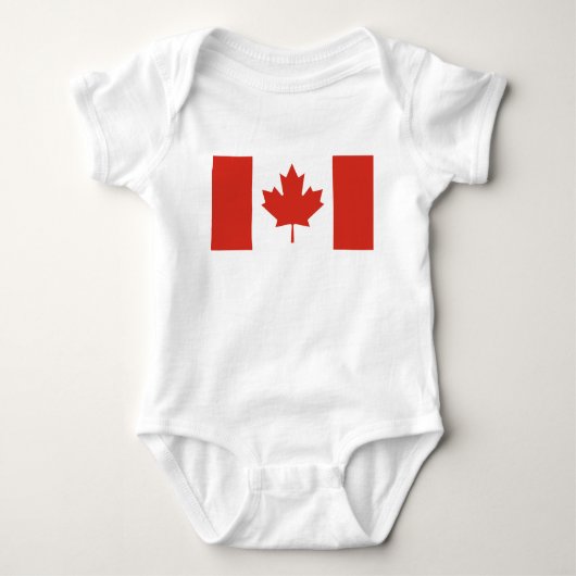 Patriotische kanadische Flagge Baby Strampler (Vorderseite)