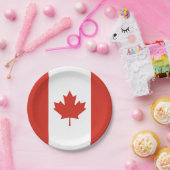Patriotische kanadische Flagge Pappteller (Party)
