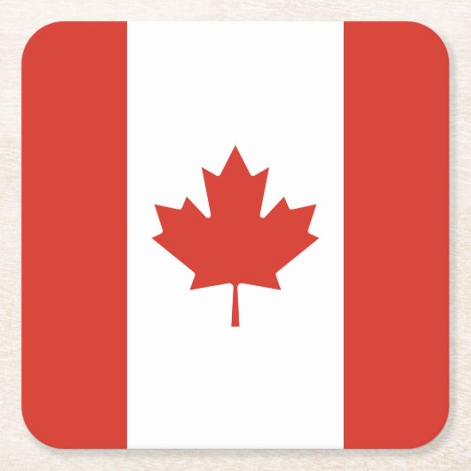 Patriotische kanadische Flagge Rechteckiger Pappuntersetzer (Vorderseite)