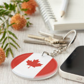 Patriotische kanadische Flagge Schlüsselanhänger (Vorderseite rechts)