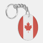 Patriotische kanadische Flagge Schlüsselanhänger (Vorderseite links)