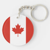 Patriotische kanadische Flagge Schlüsselanhänger (Rückseite)